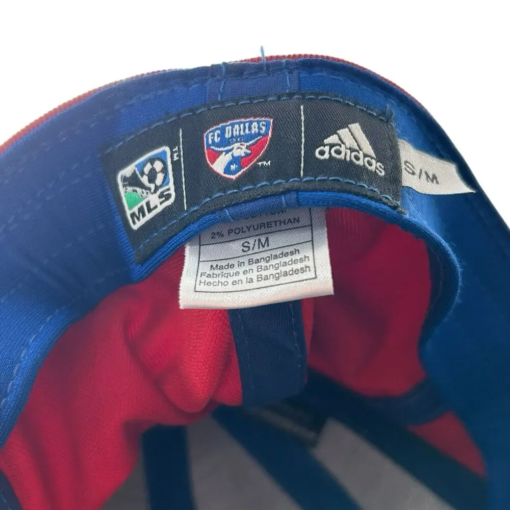 FC Dallas 96 MLS Adidas Small/Medium Adult Fitmax 70 Hat Cap‎ Blue/Red/White